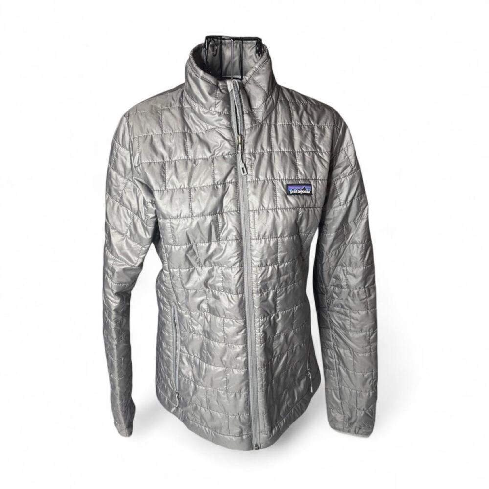 Patagonia Women's Nano Puff Jacket Grey Full Zip Insulated Puffer Small